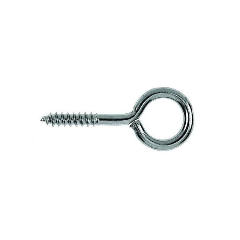 Očko s vrutem 4mm Zn do plného materiálu